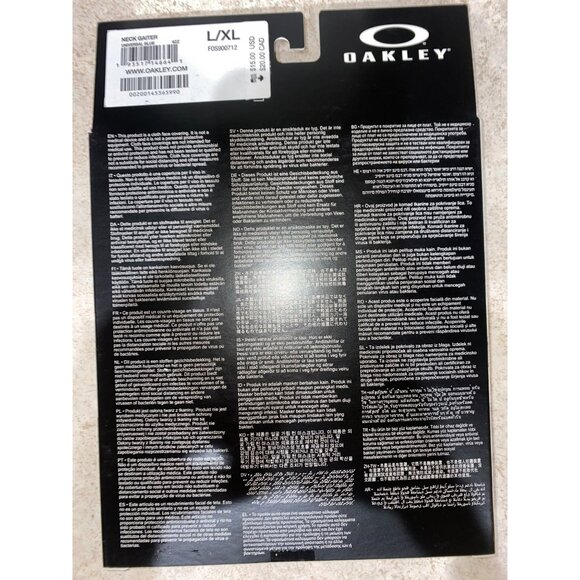 Oakley Hydrolix Neck Gaiter L/XL Navy Moisture-Wicking Breathable Fabric - Picture 3 of 4